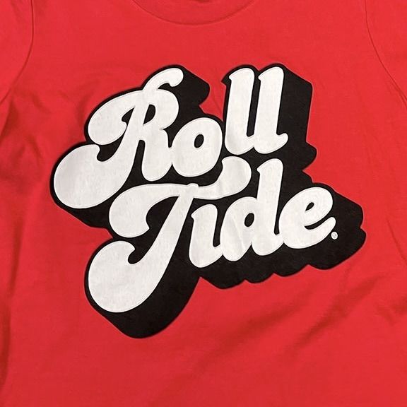 GROOVY ROLL TIDE CRIMSON YOUTH TEE