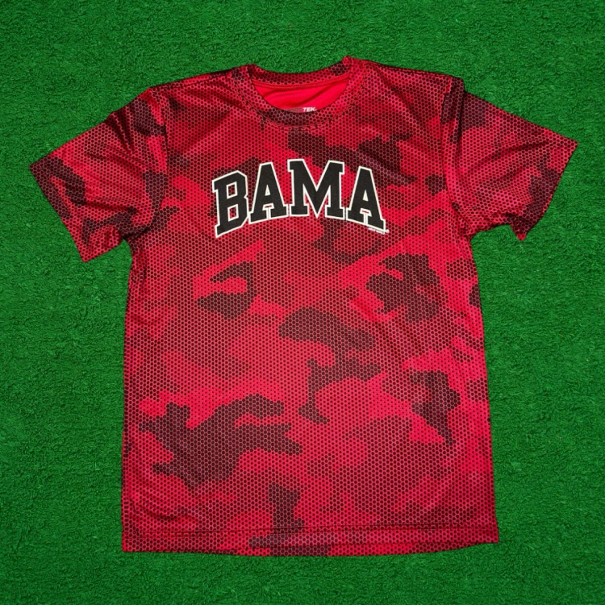 BAMA CAMOHEX CRIMSON YOUTH TEE