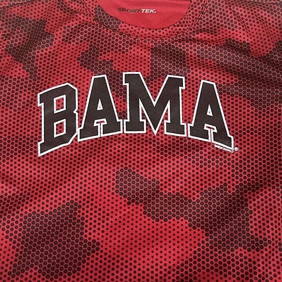 BAMA CAMOHEX CRIMSON YOUTH TEE