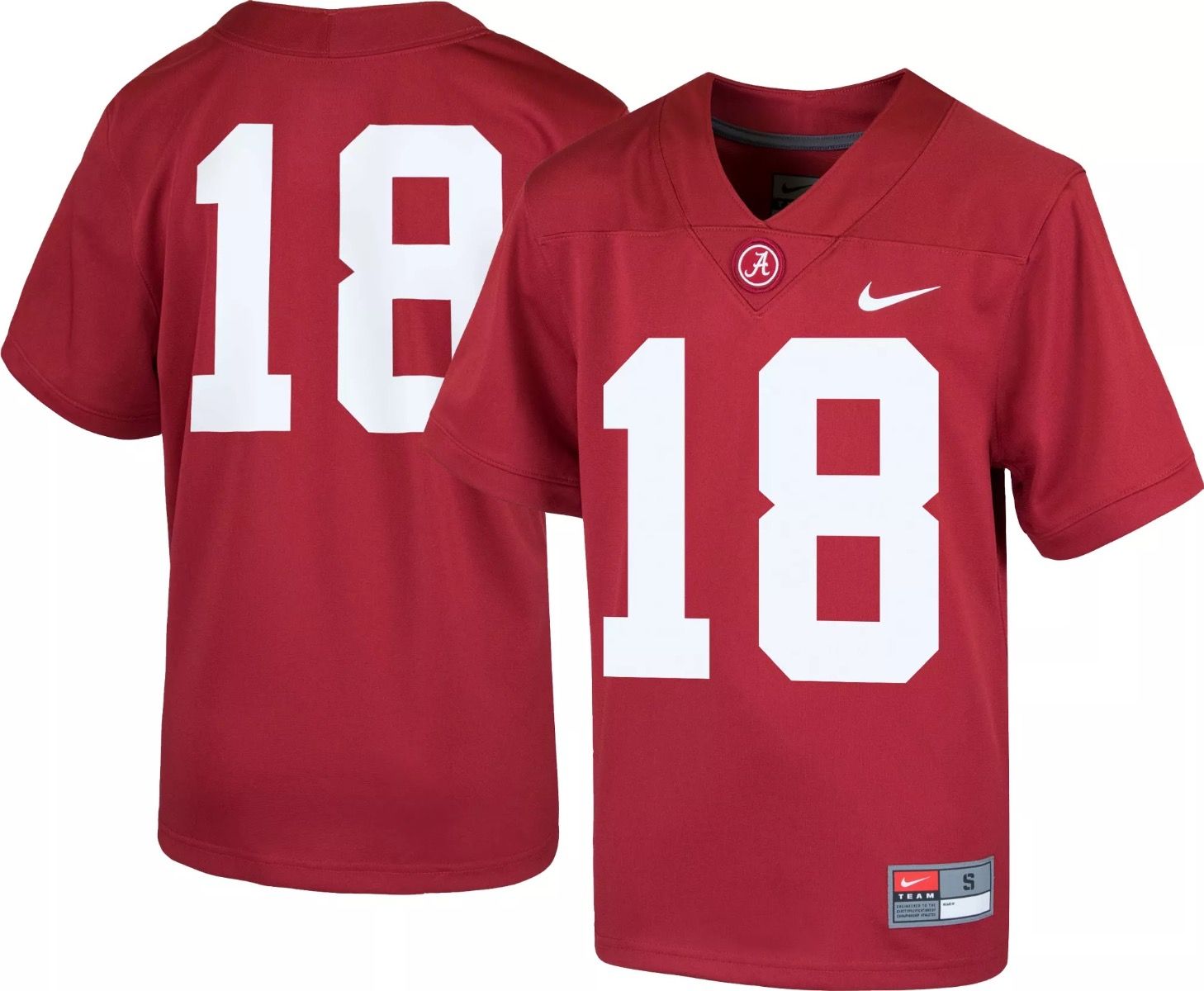 AL NIKE #18 CRIMSON YOUTH JERSEY