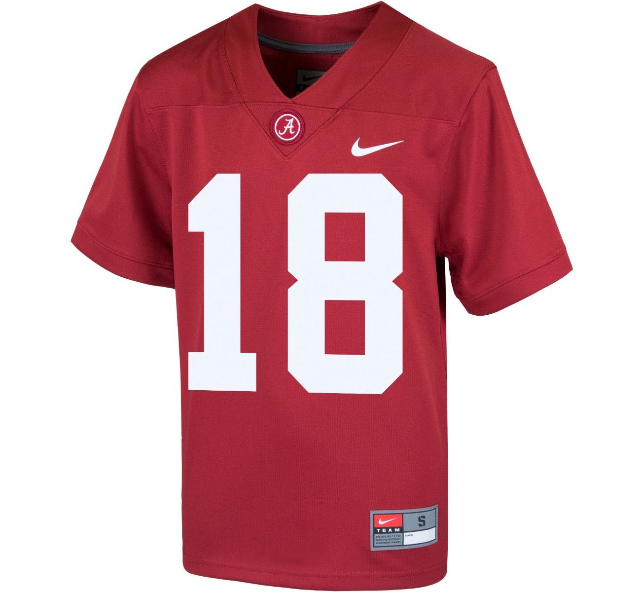 AL NIKE #18 CRIMSON YOUTH JERSEY