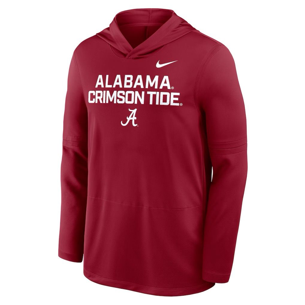 AL NIKE 2025 SIDELINE DRI-FIT CRIMSON HOODIE T-SHIRT