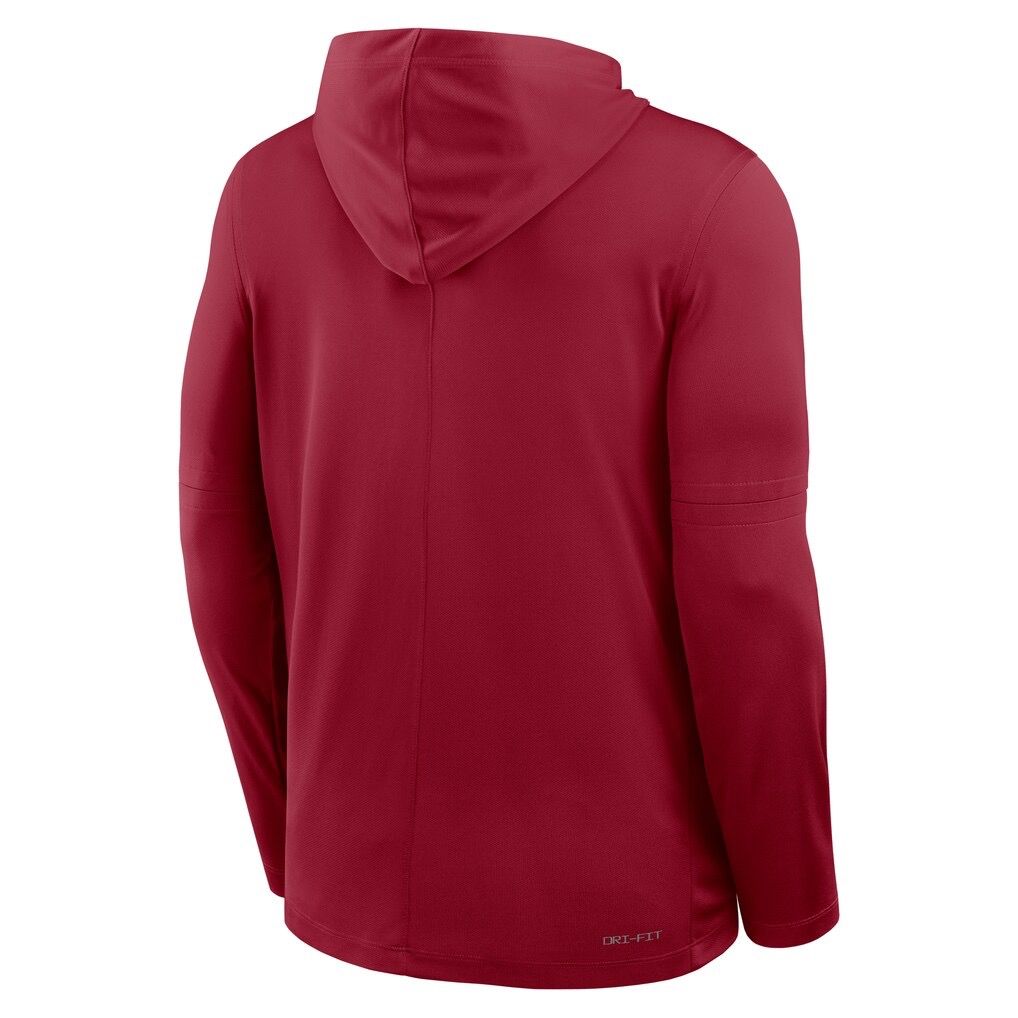 AL NIKE 2025 SIDELINE DRI-FIT CRIMSON HOODIE T-SHIRT
