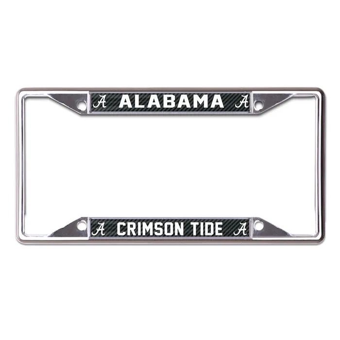 AL WINCRAFT CARBON FIBER CRIMSON TIDE LICENSE PLATE FRAME
