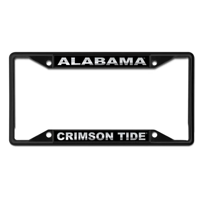 AL WINCRAFT BLACK/SILVER CRIMSON TIDE LICENSE PLATE FRAME