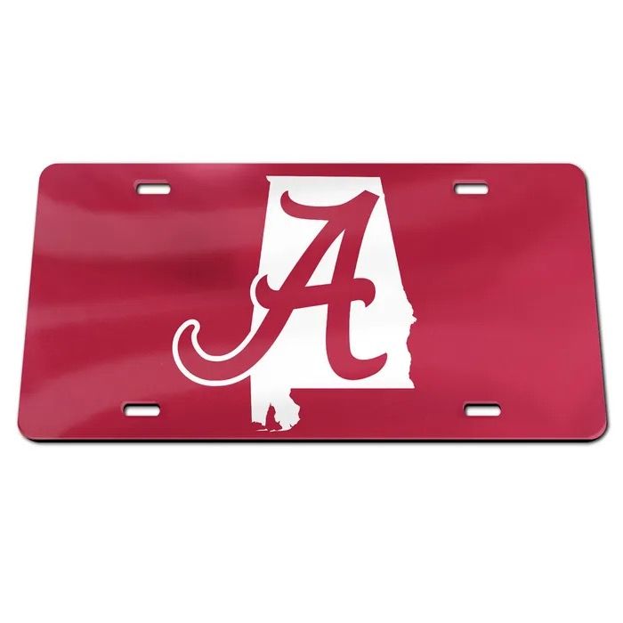 AL WINCRAFT RED/WHITE STATE LICENSE PLATE