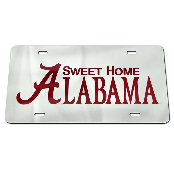 AL WINCRAFT SILVER/RED SWEET HOME ALABAMA LICENSE PLATE