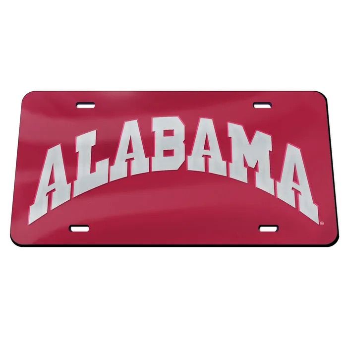 AL WINCRAFT RED/SILVER ARCH ALABAMA LICENSE PLATE