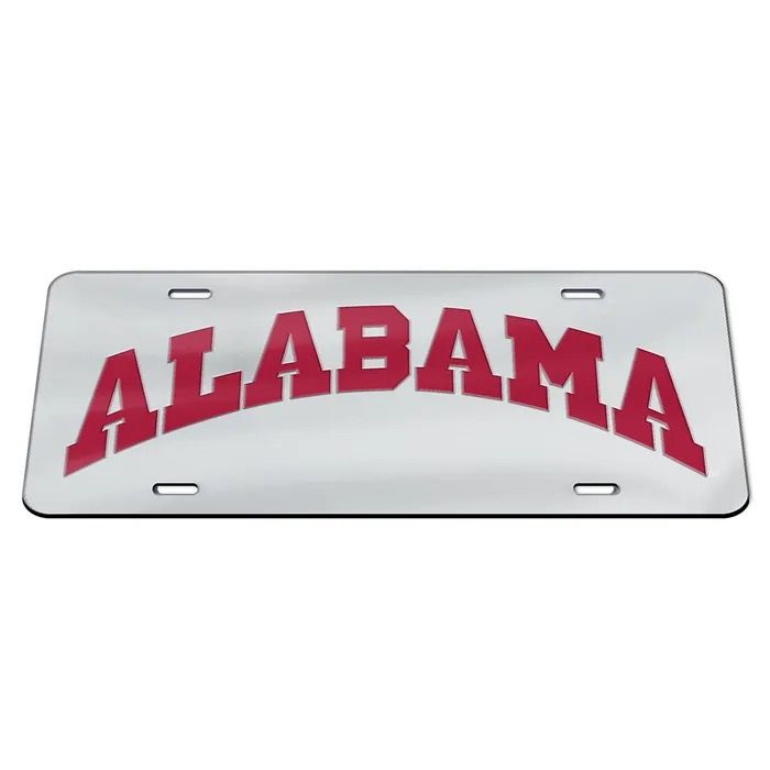 AL WINCRAFT SILVER/RED ARCH ALABAMA LICENSE PLATE