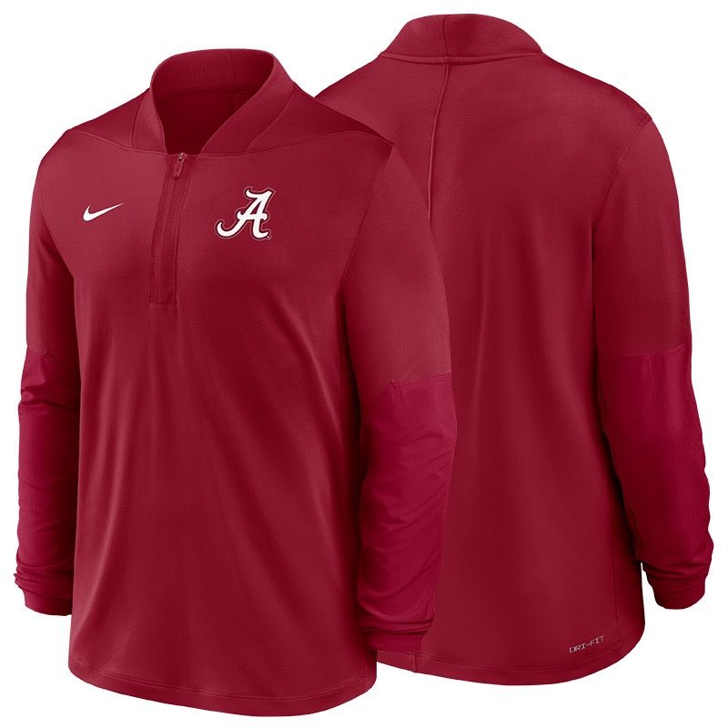 AL NIKE ONE GOAL DRI-FIT HALF-ZIP CRIMSON PULLOVER