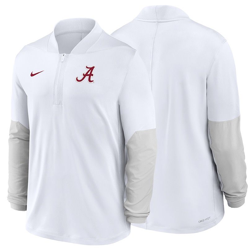 AL NIKE ONE GOAL DRI-FIT HALF-ZIP WHITE PULLOVER