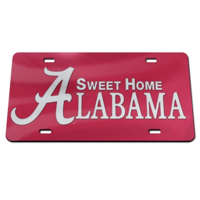 AL WINCRAFT RED/SILVER SWEET HOME ALABAMA LICENSE PLATE