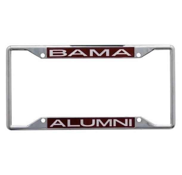 AL WINCRAFT RED/SILVER BAMA ALUMNI LICENSE PLATE FRAME 