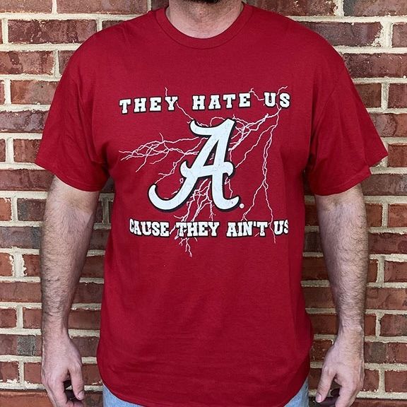 AL THEY HATE US CRIMSON TEE