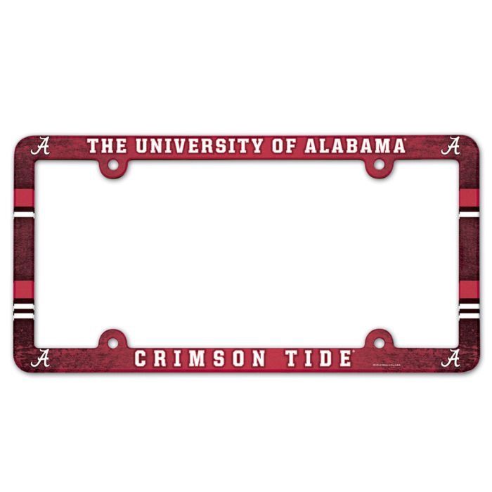 AL WINCRAFT FULL COLOR PLASTIC LICENSE PLATE FRAME