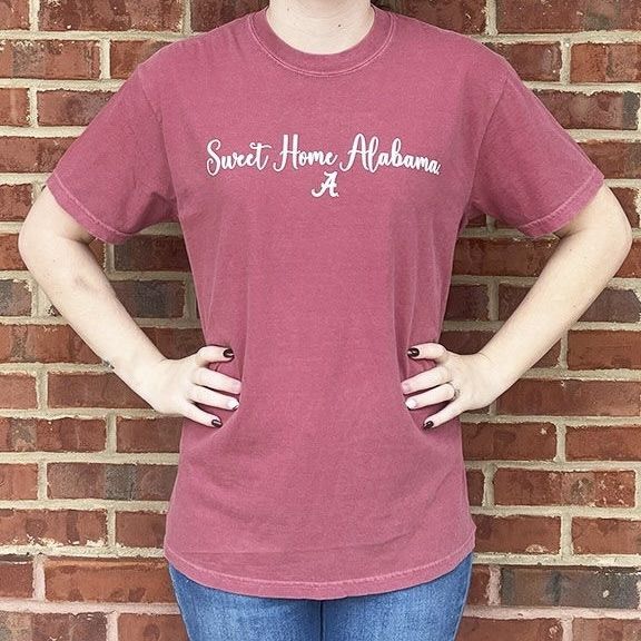 AL SWEET HOME SCRIPT CRIMSON COMFORT COLORS