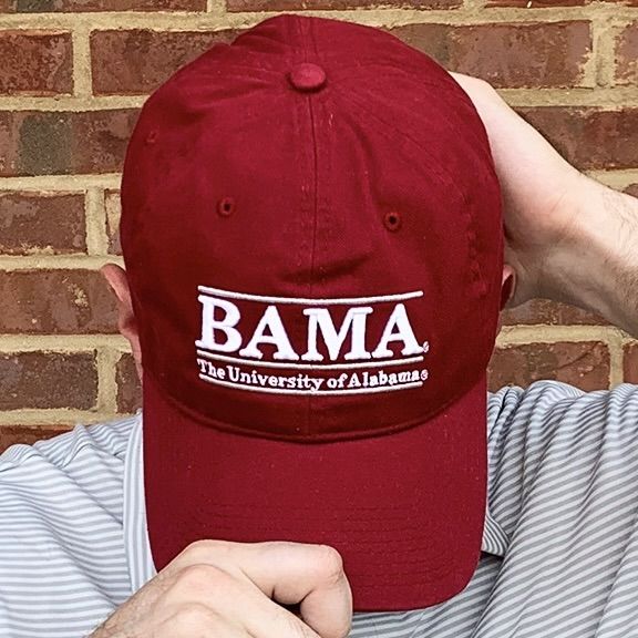 AL THE GAME BAMA BAR CRIMSON CAP
