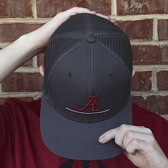 AL LEGACY GREY MID-PRO SNAPBACK TRUCKER CAP