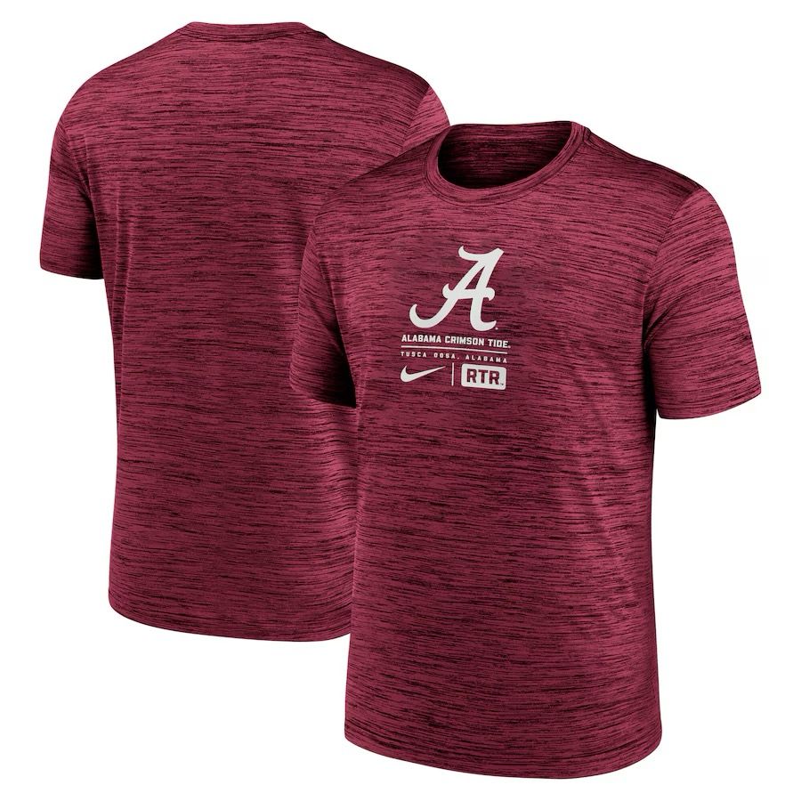 AL NIKE CENTER BLOCK VELOCITY CRIMSON DRI-FIT TEE