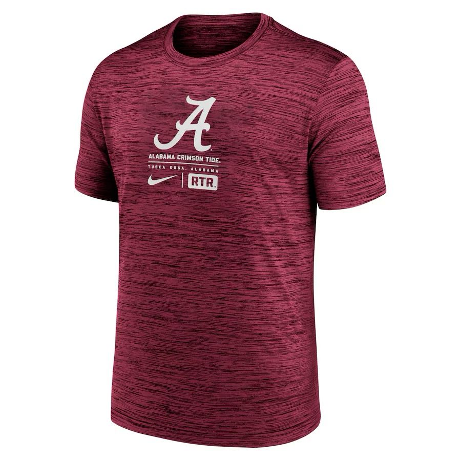 AL NIKE CENTER BLOCK VELOCITY CRIMSON DRI-FIT TEE