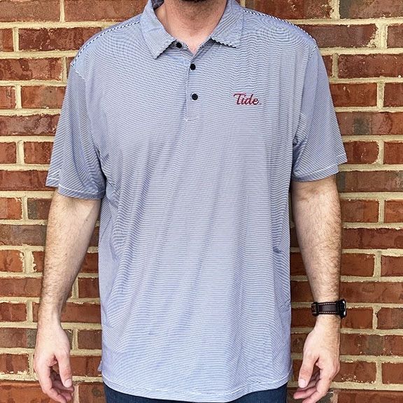 AL ANTIGUA TIDE BLACK/WHITE TWINE POLO