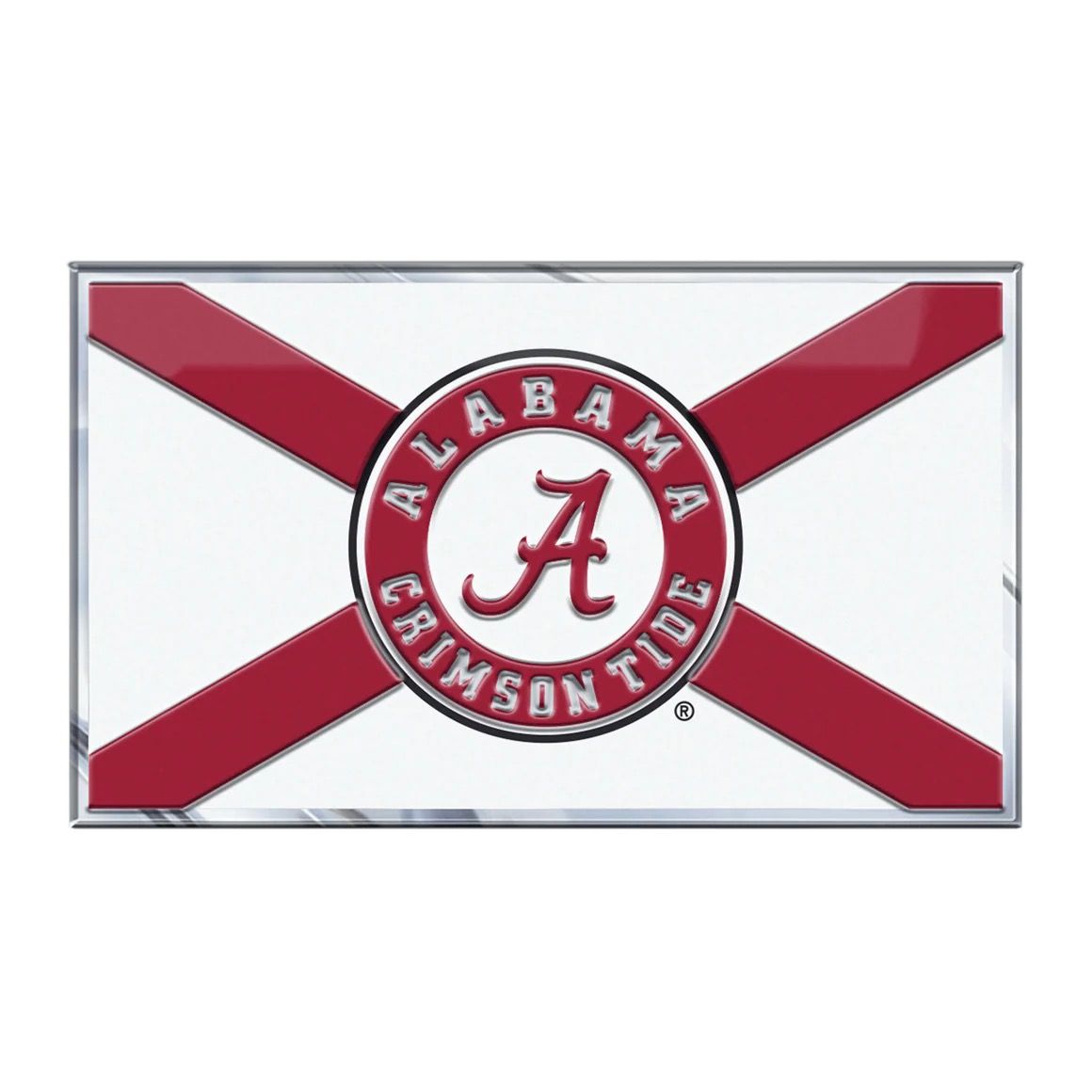 AL FANMATS EMBOSSED STATE FLAG EMBLEM