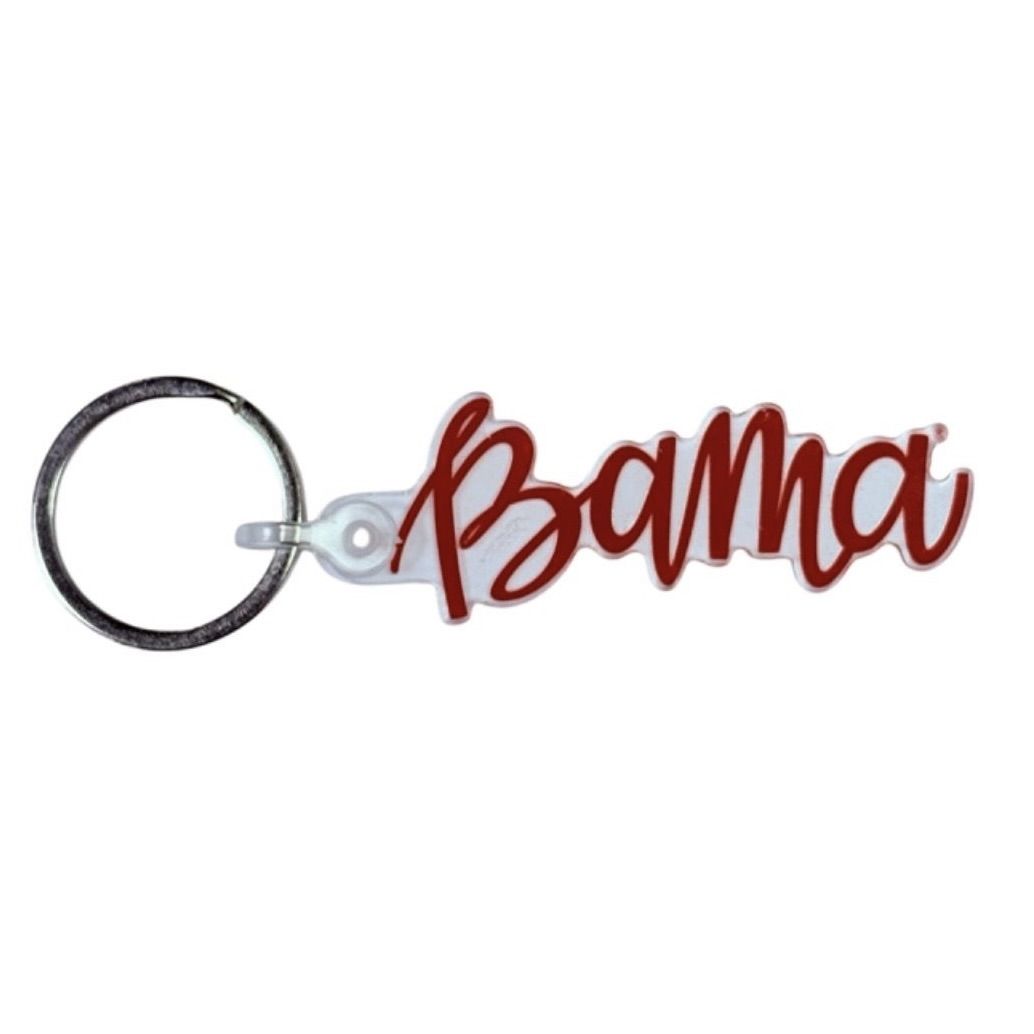 AL S&G SCRIPT BAMA KEYCHAIN