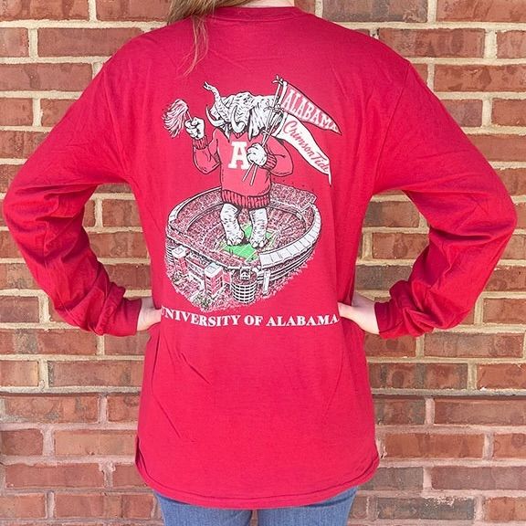 AL CC GIANT AL CRIMSON LONG SLEEVE TEE