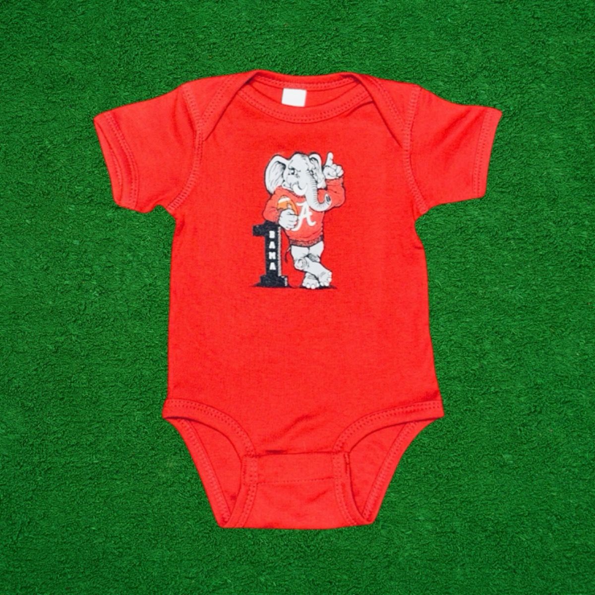 AL MASCOT CRIMSON ONESIE