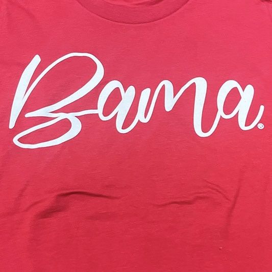 CURSIVE BAMA CRIMSON YOUTH TEE