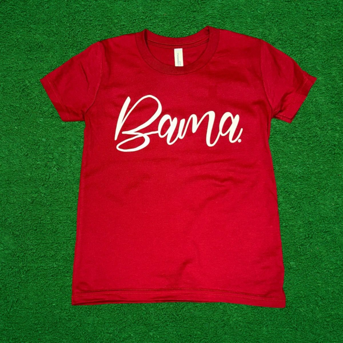 CURSIVE BAMA CRIMSON YOUTH TEE