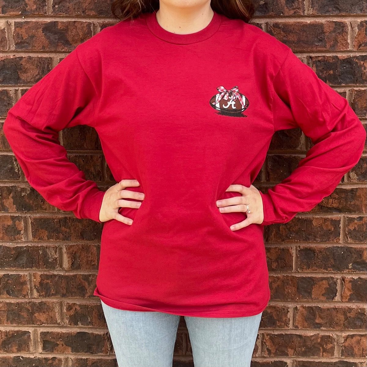 AL BOW CRIMSON LONG SLEEVE TEE