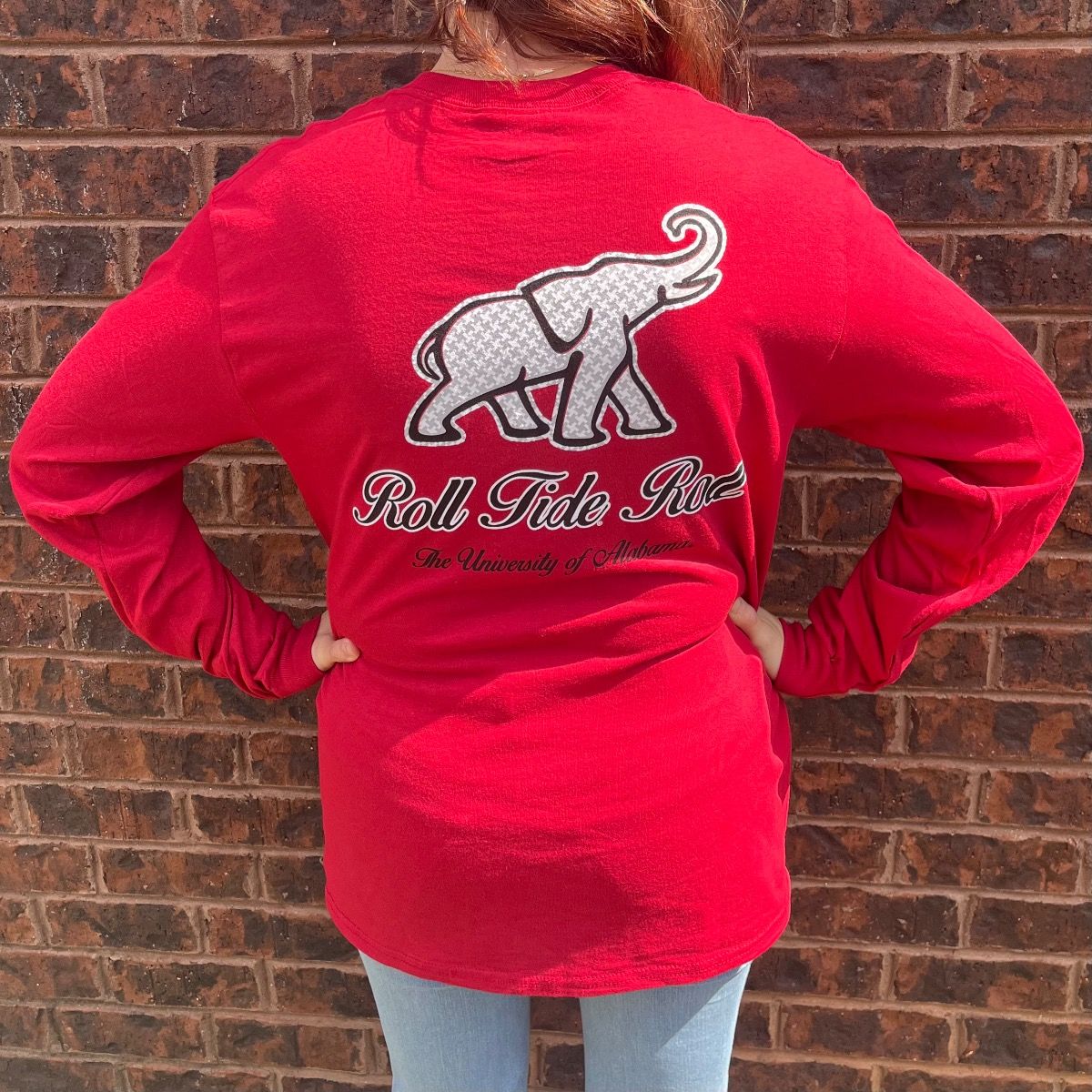 AL TUSK CHECK CRIMSON LONG SLEEVE TEE