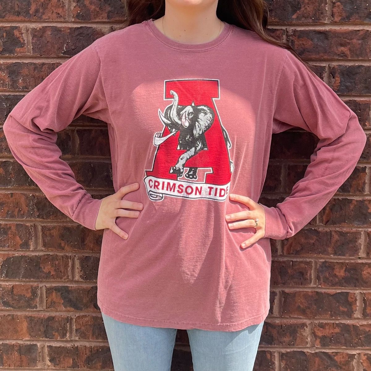 AL RETRO VAULT CRIMSON LONG SLEEVE TEE