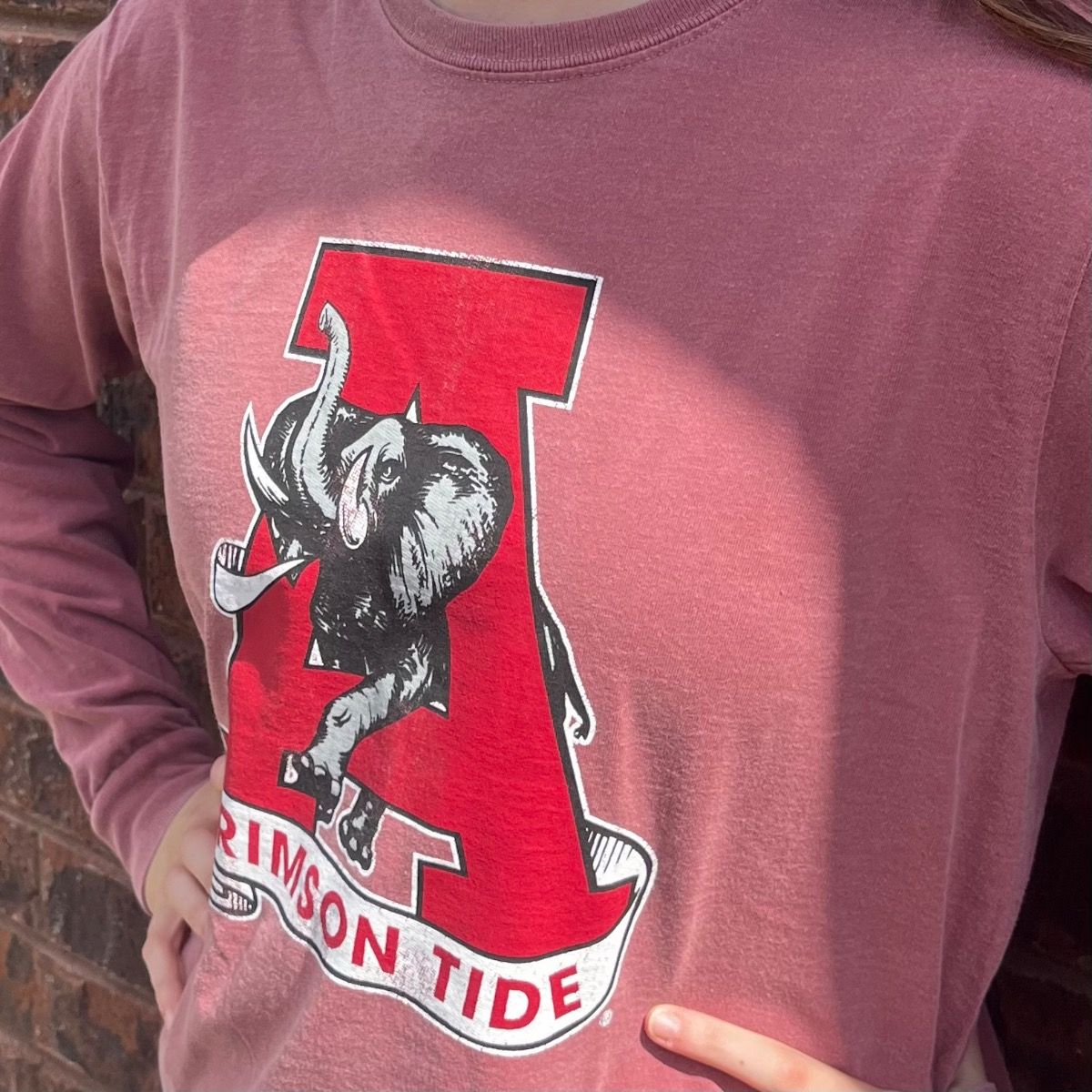 AL RETRO VAULT CRIMSON LONG SLEEVE TEE