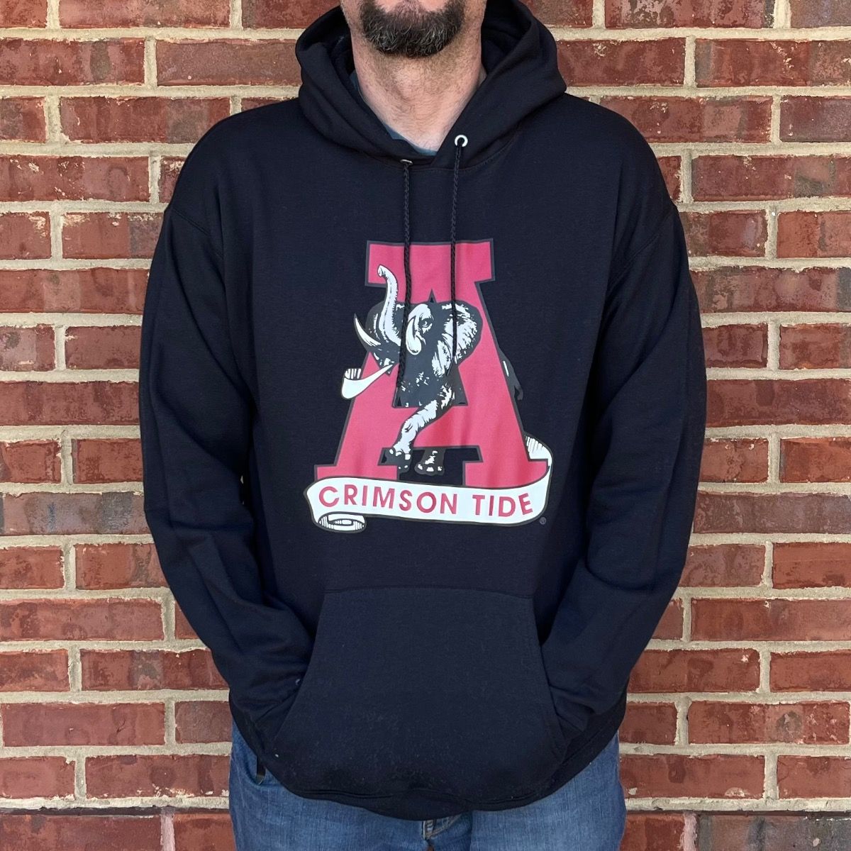 AL S&G VINTAGE BLACK HOODIE