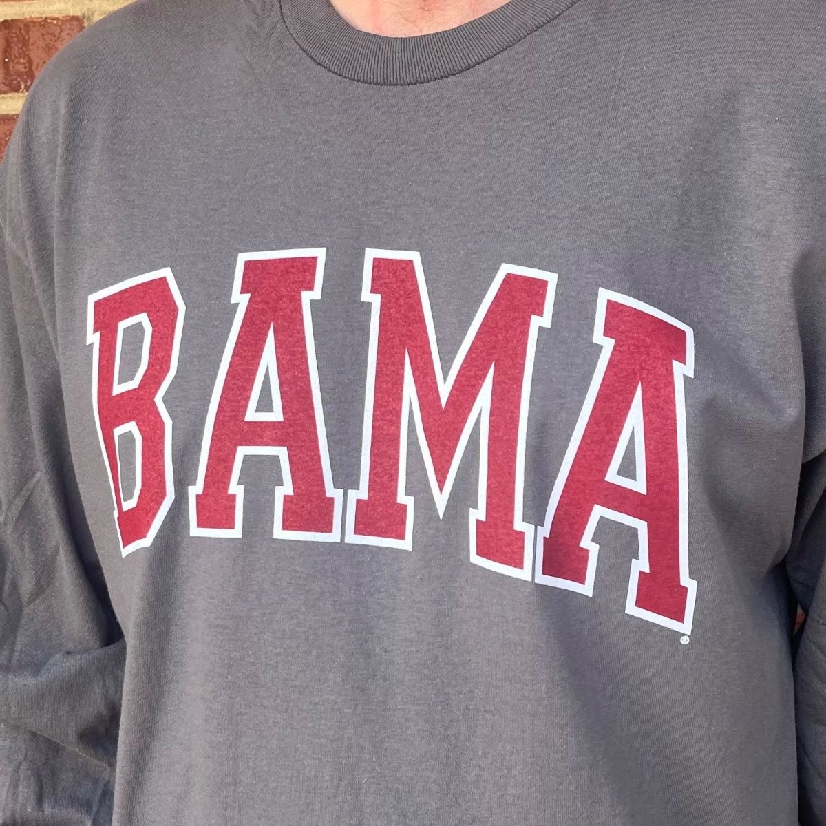 AL CLASSIC BAMA GREY LONG SLEEVE TEE