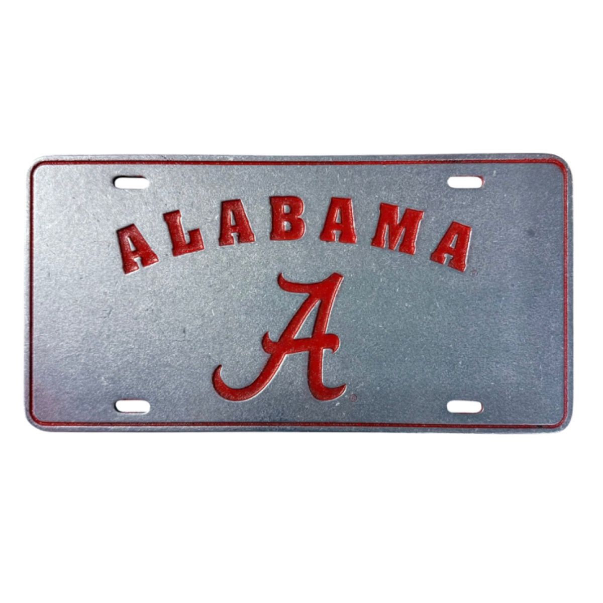 AL JARDINE PEWTER/CRIMSON ARCH ALABAMA LICENSE PLATE