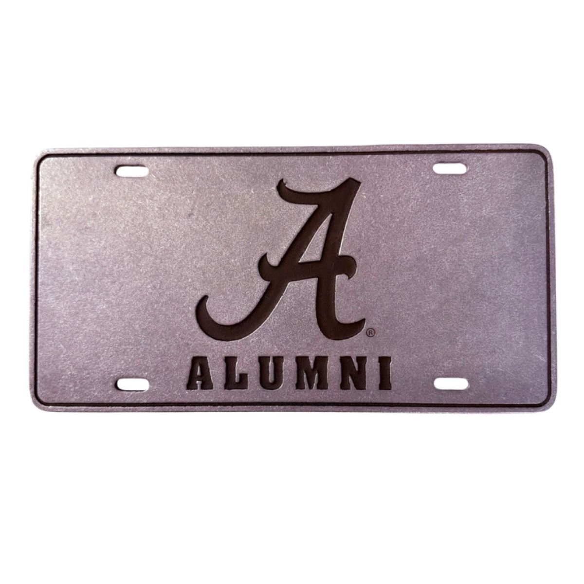 AL JARDINE PEWTER SCRIPT A ALUMNI LICENSE PLATE