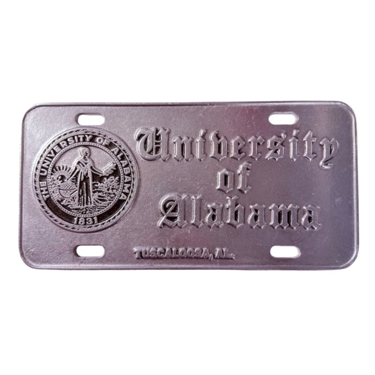 AL OLDE COUNTRY PEWTER UOFA LICENSE PLATE