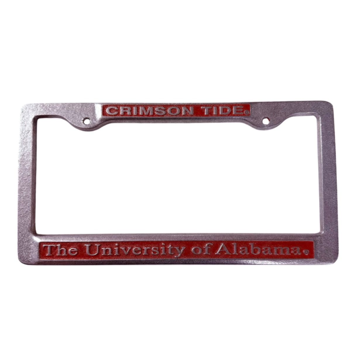 AL JARDINE PEWTER/CRIMSON CRIMSON TIDE LICENSE PLATE FRAME
