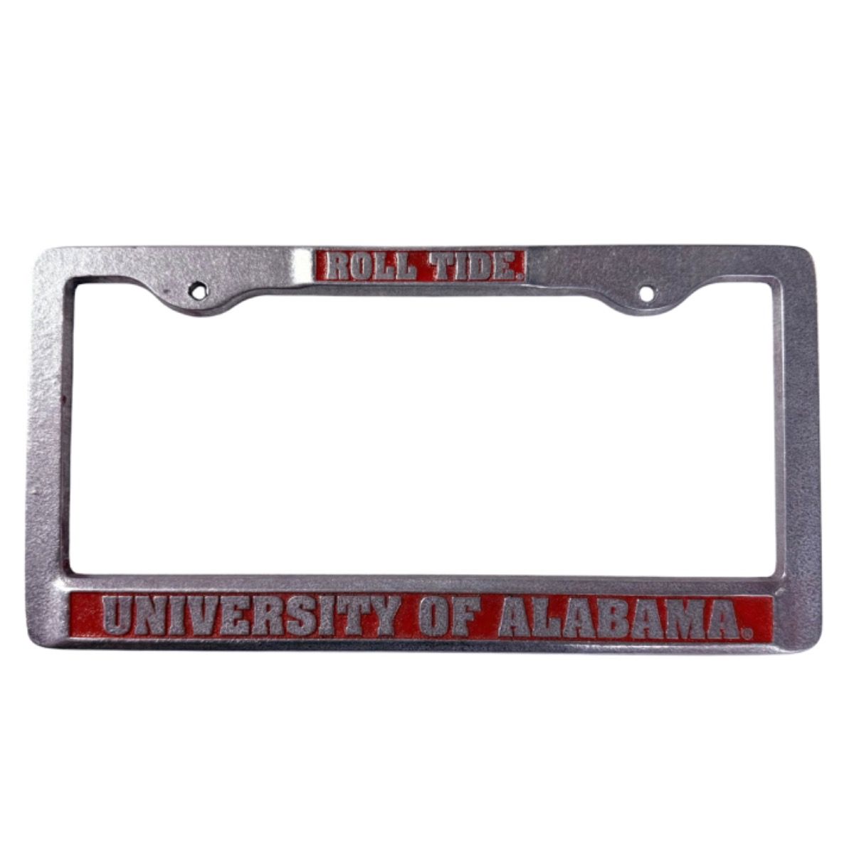 AL JARDINE PEWTER/CRIMSON ROLL TIDE LICENSE PLATE FRAME