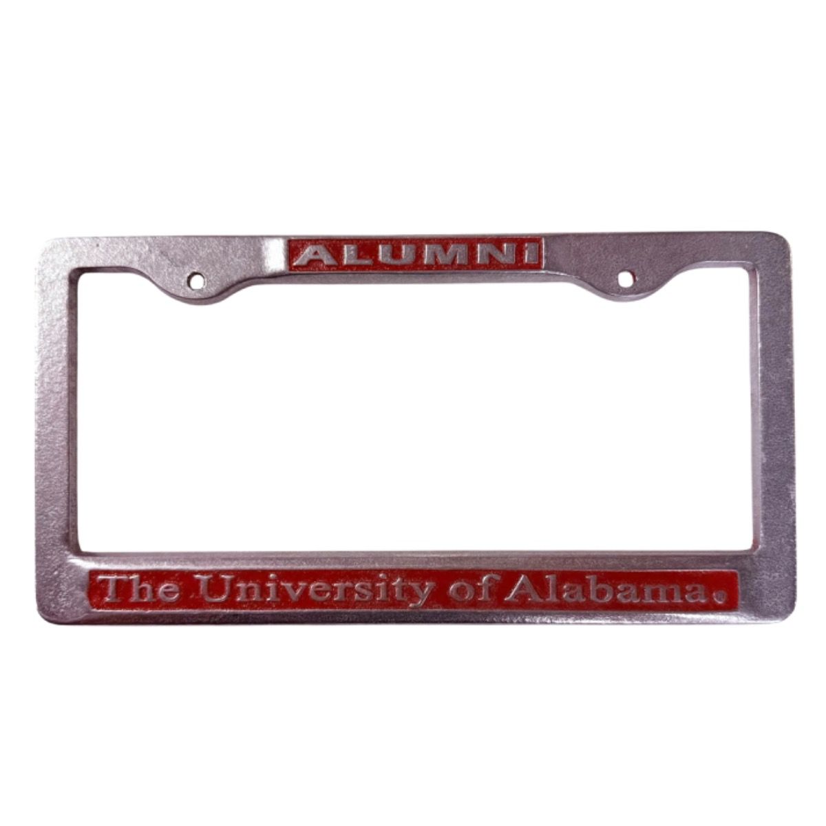 AL JARDINE PEWTER/CRIMSON ALUMNI LICENSE PLATE FRAME