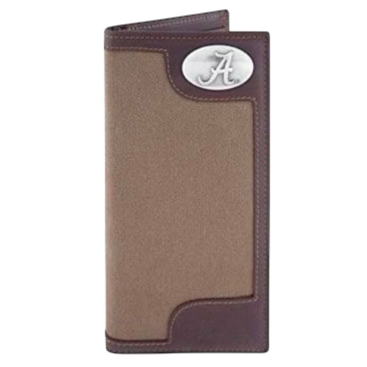 AL ZEP-PRO BROWN CANVAS LONG WALLET