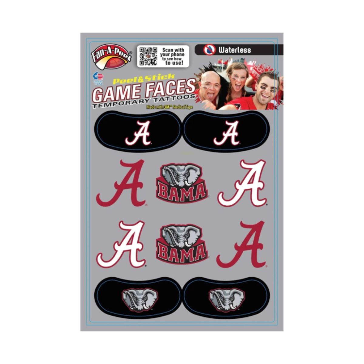 AL FAN-A-PEEL COMBO TEMPORARY TATTOOS (10 PACK)