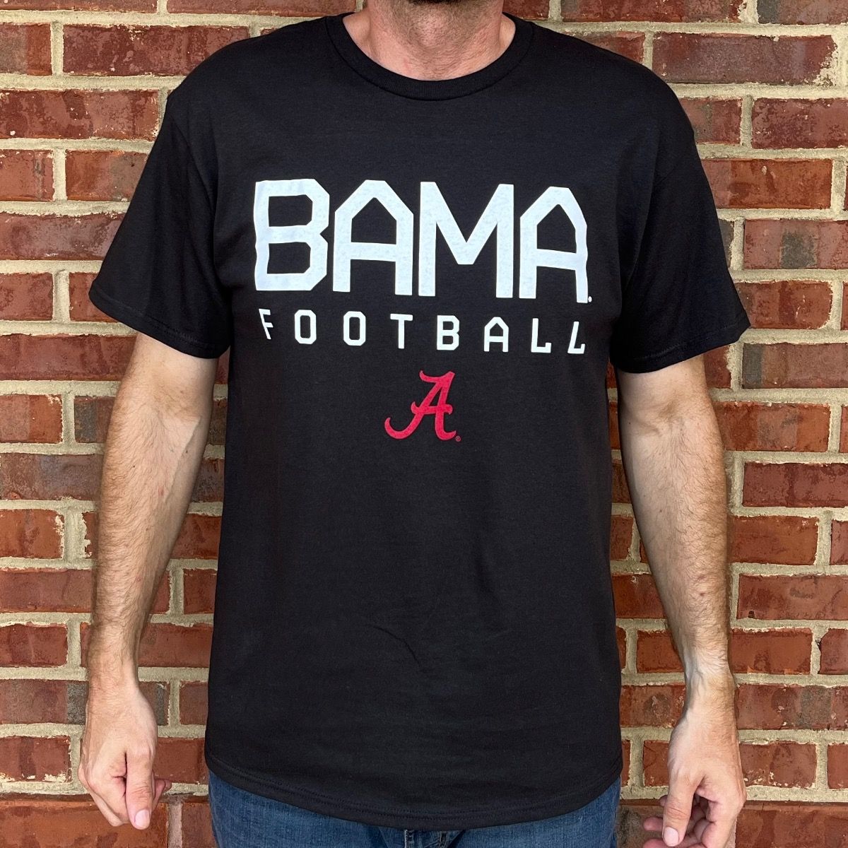 AL BAMA FOOTBALL BLACK TEE