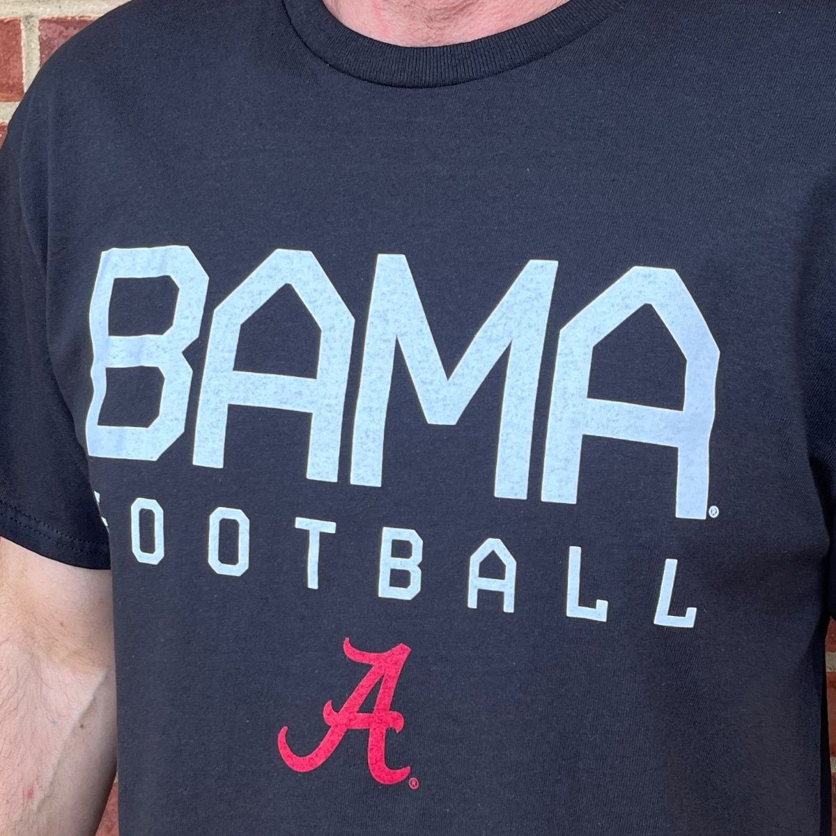 AL BAMA FOOTBALL BLACK TEE