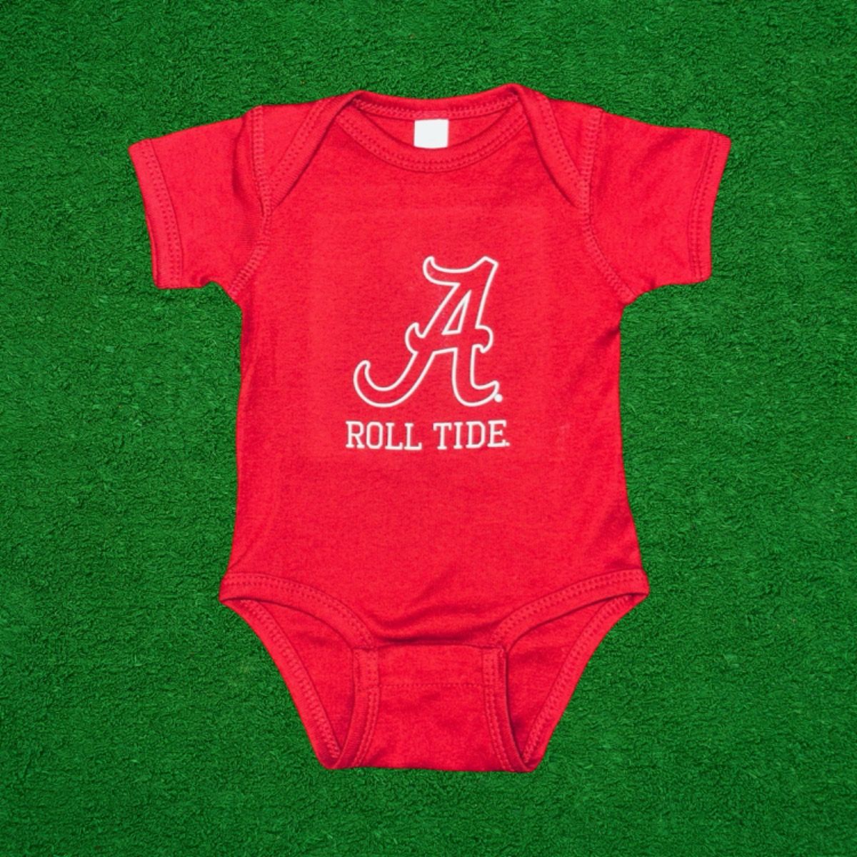BAMA LOGO CRIMSON ONESIE