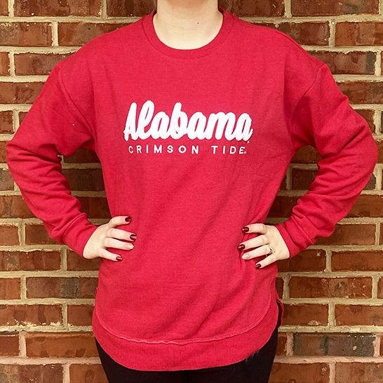 AL PRESSBOX ALABAMA CRIMSON PONCHO FLEECE