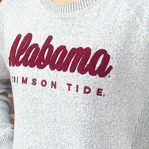 AL PRESSBOX ALABAMA OATMEAL MELANGE FLEECE 